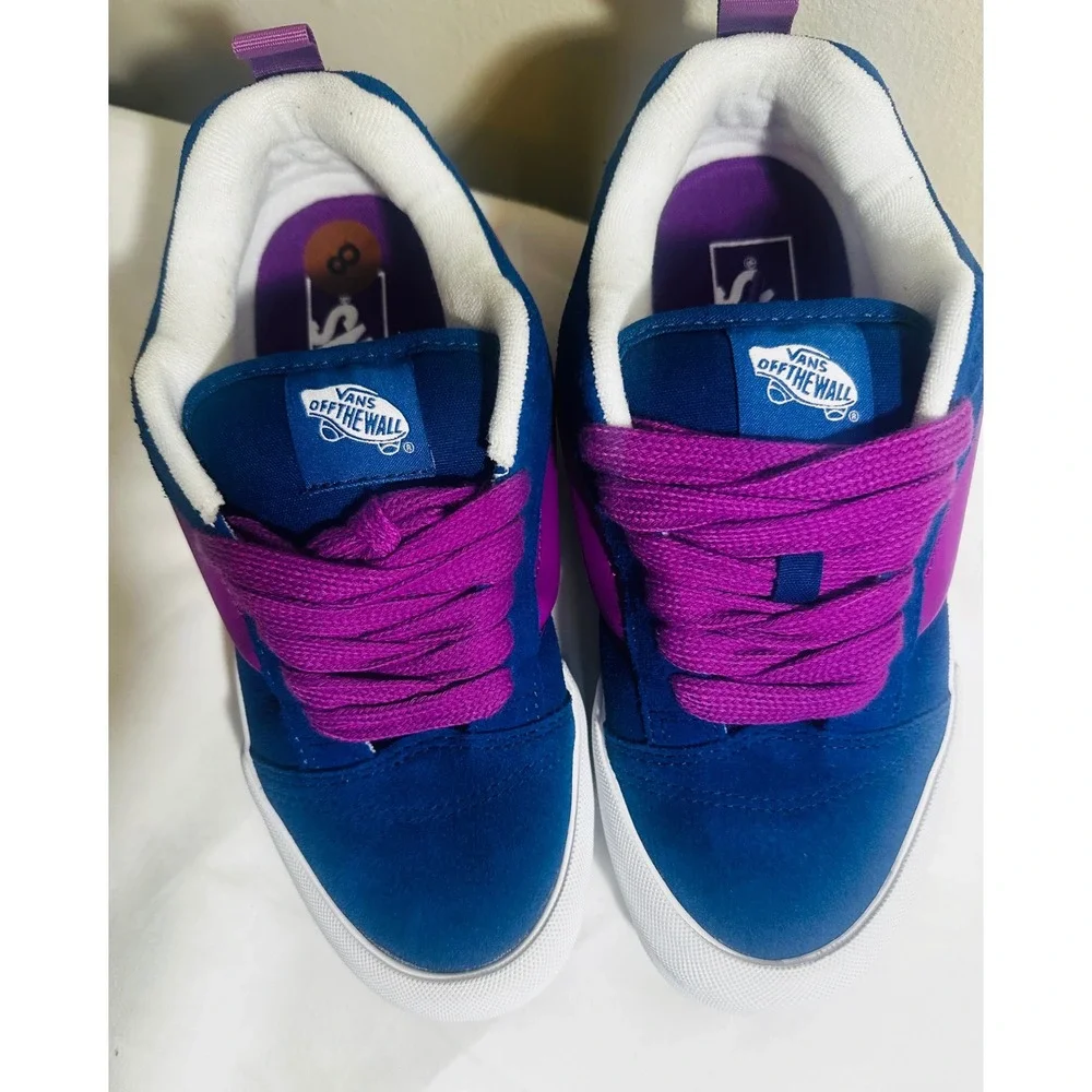 Vans Knu Skool Blue Purple Magenta Sneaker Women 8/Men 6.5 Y2K Skate Chunky NWOT